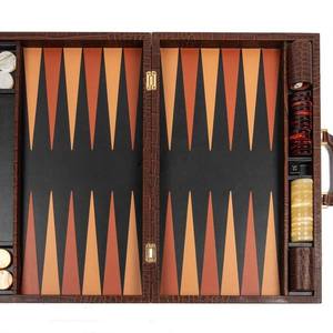 Leather Crafts <b>Backgammon</b> Set Supplier Hot Selling Chess Games <b>Board</b> Chips Custom Luxury <b>Backgammon</b> Sets - Product Image 3