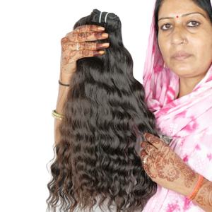 Remy 100% Paquetes ondulados alineados con cutícula Proveedor de estilo de onda profunda suelta Máquina virgen Extensiones de cabello humano indio de doble trama Pelucas - Product Image 4