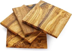 Premium Wooden Coaster Set for Coffee Tea Cups <b>Glasses</b> and Dining Table Protection - Product Image 6