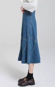 Nouvelle Collection 2026 : Jupes en jean ajustées décontractées pour femme, style skinny, été-automne, avec ceinture écologique respirante – Vente en gros - Product Image 6