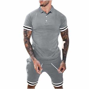 Ensemble polo et short pour homme de qualité supérieure, vêtements de sport respirants, tenue d'entraînement, tissu à séchage rapide, vêtements de sport d'été pour la salle de sport - Product Image 6