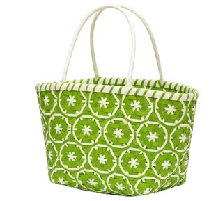 Sac à main en plastique tissé à motif étoile unique et sac fait main chic pour femmes, sac de shopping décontracté quotidien personnalisé - Product Image 2