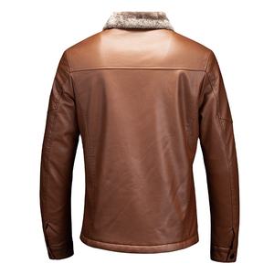 Colección Pakistán 2025, chaqueta de cuero de invierno de estilo callejero para hombre, tela de lona, soporte con cremallera, ropa de moda barata sólida - Product Image 3