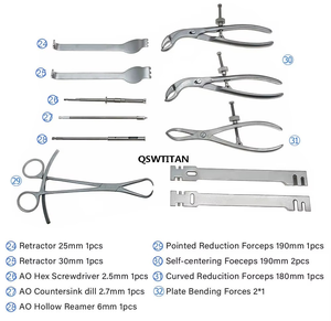 Kit de Placas de Bloqueo para Extremidades Superiores Ortopédicas, Juego de Instrumentos para Cirugía Ósea, Manual, Acero Inoxidable de Grado Quirúrgico GUJJAR SURGICAL - Product Image 2