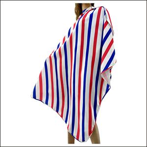 Capa de peluquería con rayas y estampados, antiadherente, para uso en barberías y salones de belleza, 140x160cm, material textil, capa de peluquero con diseño de bandera estadounidense. - Product Image 6