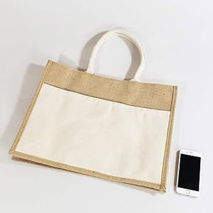 ถุงเชือกปอกระเจาสีน้ำตาลเบจ ขนาดเล็ก กลาง ใหญ่ ผลิตตามสั่ง ราคาขายส่ง เป็นมิตรกับสิ่งแวดล้อม รีไซเคิลได้ 100% พับเก็บได้ ใช้ซ้ำได้ - Product Image 2