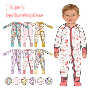 Nuovo Design Tutina per <span class=keywords><strong>Neonati</strong></span>, <span class=keywords><strong>Abbigliamento</strong></span> Unisex per Bambini, Manica Lunga, Stampa Ritorno a Scuola, Vestiti in Bambù, Tutine per <span class=keywords><strong>Neonati</strong></span>, Body per Bambini - Product Image 1
