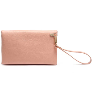 Elegante bolso de mano de cuero rosa con cierre de candado para uso nocturno en todas las estaciones - Product Image 3