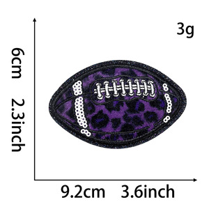 Juego de parches termoadhesivos bordados con estampado de leopardo multicolor para fútbol - Product Image 4