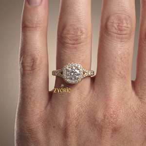 Luxury Silver Plated Round Brilliant Cut Lab Grown Diamond <b>Split</b> Shank Pave Engagement Wedding <b>Ring</b> for Women Gift Party - Product Image 4