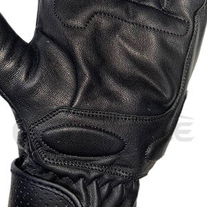 Gants de moto en cuir noirs pour la course avec protection des articulations, fournisseur OEM, vente en gros de gants de moto - Product Image 6