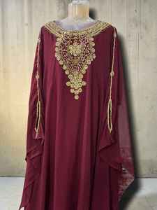 Abaya de Dubaï en gros Aïd 2026 – Modeste, simple, en mousseline, longueur ras du sol, manches longues, écologique, pour femme, tenue de soirée, festival, Ramadan - Product Image 5