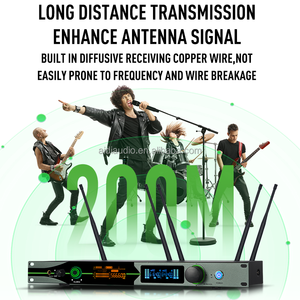 Sistema de Monitoreo Estéreo JT22, Micrófono Inalámbrico UHF de 2 Canales, Micrófono Dinámico XLR con Cancelación de Ruido, Portátil para Escenario - Product Image 4