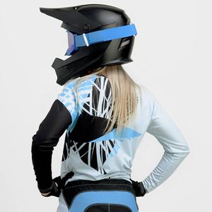 เสื้อแข่งรถจักรยานยนต์ MX เสื้อแข่งมอเตอร์ไซค์แบบกำหนดเองทนทานเสื้อแข่งวิบากระบายอากาศได้ดีเสื้อออกแบบโลโก้ให้กับทีม - Product Image 3