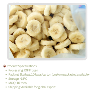 Tranches de bananes IQF Golden Premium, fournisseur de fruits congelés du Vietnam - Product Image 3