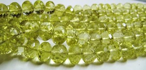 Cuarzo Verde Natural Facetado en Forma de Rondelle de 7-8 mm, Hilo de 13 Pulgadas - Product Image 4