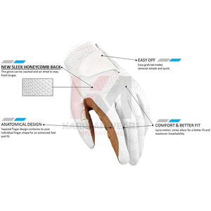 Custom Logo Cabretta Leather Golf <b>Gloves</b> Professional Player Grade Soft Feel Breathable Golf Training <b>Gloves</b> Factory Direct - Product Image 3