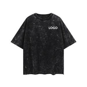 T-shirt oversize femme délavé à l'acide, mélange polyester/coton, manches courtes, coupe classique, respirant, écologique, idéal pour l'été - Product Image 1