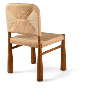 Chaise de salle à manger en teck vintage au design minimaliste pour la décoration de la maison - Product Image 5