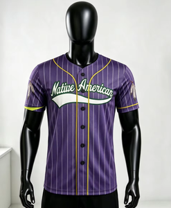 Maillot de baseball personnalisé pour homme, avec nom du joueur, en maille respirante, sublimé, à manches courtes, anti-humidité, uniforme d'équipe 100% - Product Image 2