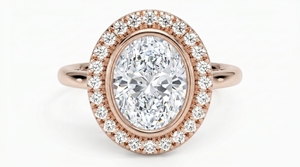 Anillo de Compromiso con Diamante de Corte Ovalado para Mujer, Diamante Clásico Cultivado en Laboratorio - Product Image 1