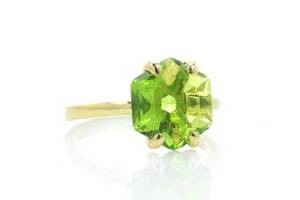 925 Sterling Silver Natural Green Hexagon <b>Peridot</b> Gemstone Stacking Fine <b>Ring</b> Minimalist Women's Fine Jewelry Wholesale Supplier - Product Image 4