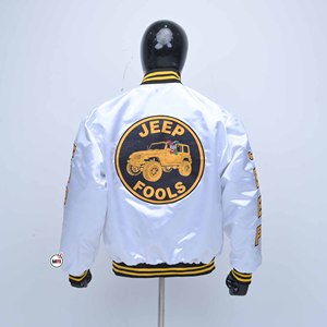 Chaqueta Varsity Blanca Más Vendida, Estilo Preppy para Hombre, Letras Bordadas en la Parte Delantera, Corte Regular, Ropa Casual de Otoño con Servicio OEM - Product Image 2