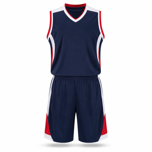 Ensemble de maillot et short de basket-ball personnalisé pour adultes unisexe |   100% polyester respirant |   Uniforme de basket-ball d'équipe |   Vente en gros - Product Image 2