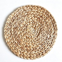 Set de table en paille tressée à la main de haute qualité, en jonc de mer naturel, rustique, écologique, pour la décoration de table, toutes saisons, accessoire de vaisselle de cuisine