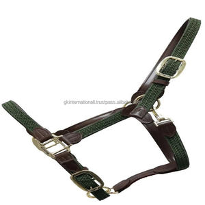 ที่คาดผมแบบคล้องคอหนังรูปม้าถักด้วยมือเป็นมิตรกับสิ่งแวดล้อมพร้อมหัวเข็มขัดและแหวนทำจากโครเมี่ยมรูปมงกุฎคู่ที่มีน้ำหนักเบาและปรับได้ - Product Image 3