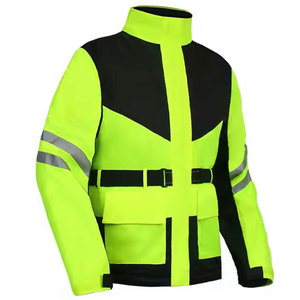 Combinaison de moto pour homme, manches longues, blocs de couleur, coupe-vent, réfléchissante, polyester, toutes saisons, vêtements de course - Product Image 2
