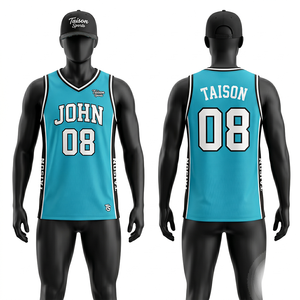 ชุดเสื้อบาสเก็ตบอลสีพีชแบบกำหนดเอง 180 GSM ผ้าโพลีเอสเตอร์ระบายอากาศด้านข้างเป็นตาข่าย พร้อมงานปักแบบซับลิเมชั่นและโลโก้แบบรีดร้อน - Product Image 2