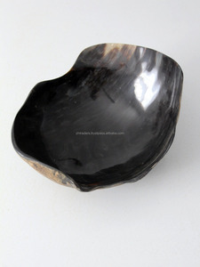 Bol décoratif en corne de buffle polie, surface brillante, 10 pouces, forme aléatoire, pour la salle à manger, les fêtes, accessoires d'intérieur, art moderne, antique - Product Image 6