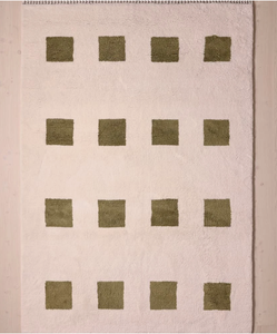 Alfombra Moderna Hecha a Mano con Lana Tufted, Color Verde Crema, Ecológica, Antideslizante, para Sala de Estar, Niños, Adultos, Uso Comercial y de Oración - Product Image 4