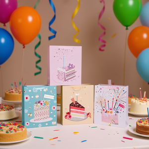 Borsa Regalo ILAN 30x42x12cm con Design Torta di Compleanno per Feste - Product Image 3