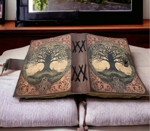 Handmade Tree of Life Vintage Leather Embossed Journal Notebook for Sketching and Writing with Deckle Edge Pages 120 Sheets Gift - Product Image 3