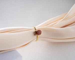 Bague en pierre de soleil en argent sterling 925 plaqué or 14 carats Vermeil, pierre précieuse marron étincelante, aspect pierre de soleil, délicate, faite à la main - Product Image 4