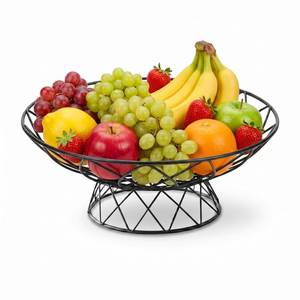 Panier à fruits en fer moderne, design ovale, style minimaliste, support de rangement durable pour la maison et la cuisine - Product Image 1