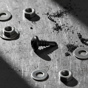 Vis autoperceuse SDS à tête cylindrique en acier au carbone revêtu noir PDC 11 avec rondelle, entraînement Phillips, filetage grossier, grade 4.8/6.8, normes DIN/ISO - Product Image 1