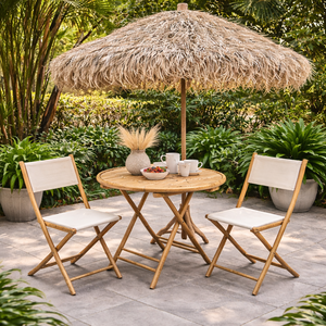 Sombrilla de Patio de Bambú Natural con Techo de Paja, Sombrilla de Jardín para Exteriores, Parasol de Bambú Ecológico, Venta al por Mayor Kingcraftviet - Product Image 5