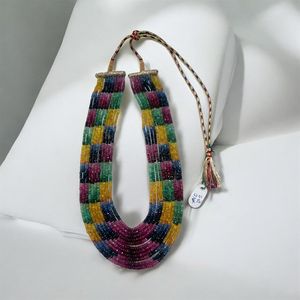 Natural Emerald <b>Ruby</b> Sapphire Multi Color Faceted Rondelle Beads 11 Strands TASBIYA GEMS Third Party Appraised <b>Necklace</b> Buy Now - Product Image 3