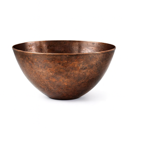 Handmade Round Serving Bowl Copper Antique Finished for Home Hotels Tabletop Caterers and Canteens <b>Food</b> <b>Server</b> Bowls - Product Image 1
