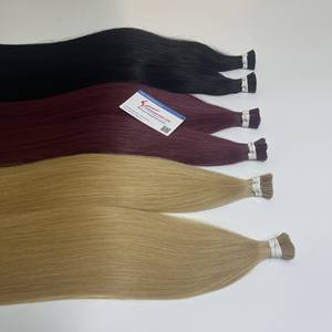 Produit le plus vendu : Extensions de cheveux ondulées à pointe en kératine I-Tip, mélange de couleurs, super double drawn, haute qualité - Product Image 5