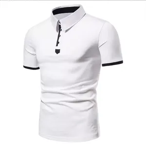 Camiseta Polo de Algodón para Hombre, con Logotipo Personalizado, Lisa, Estilo Golf, Nueva, Moderna, Transpirable, Casual, con Patrón Sólido, Talla Grande - Product Image 2