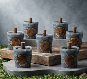 Brûleur à Bakhoor en résine et bois de forme ronde créative, décoratif, Medkhan pour l'Aïd Moubarak - Product Image 4