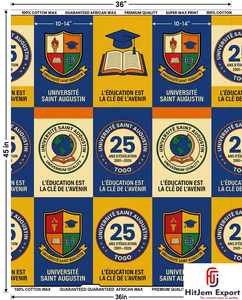 Luxury African Wax Print Fabric Manufacturer Custom University Anniversary Convention Celebration Textile Supplier OEM ODM - Product Image 4