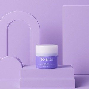 [ECOSMEC] SO BASE Masque Crème au Collagène Sans Rinçage en Pot Fraîcheur, Masque de Nuit Sans Rinçage pour Femmes - Product Image 2