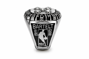 1987 Lakers World Champions <b>Ring</b> Silver Plated Stainless Steel Cocktail <b>Ring</b> Men's Classic Style Cubic Zirconia - Product Image 3