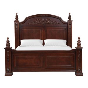 Cama Queen Post Lyndon QB G09400A, Modelo de Madera de Cerezo, Elegante Cama de Madera Tamaño Queen - Product Image 6