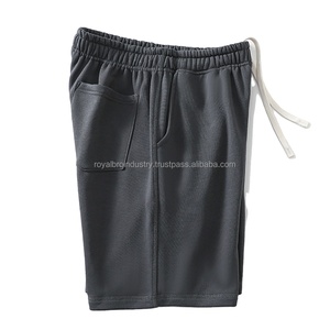 กางเกงขาสั้นผ้าเทอร์รี่สำหรับผู้ชายกางเกงขาสั้นใส่วิ่งสีดำสำหรับใส่วิ่งออกกำลังกายเล่นกีฬาฤดูร้อนโลโก้ได้ตามต้องการ - Product Image 5